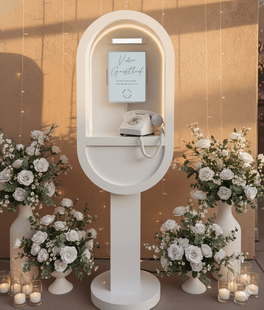 Videobooth guestbook hybride audio et vidéo